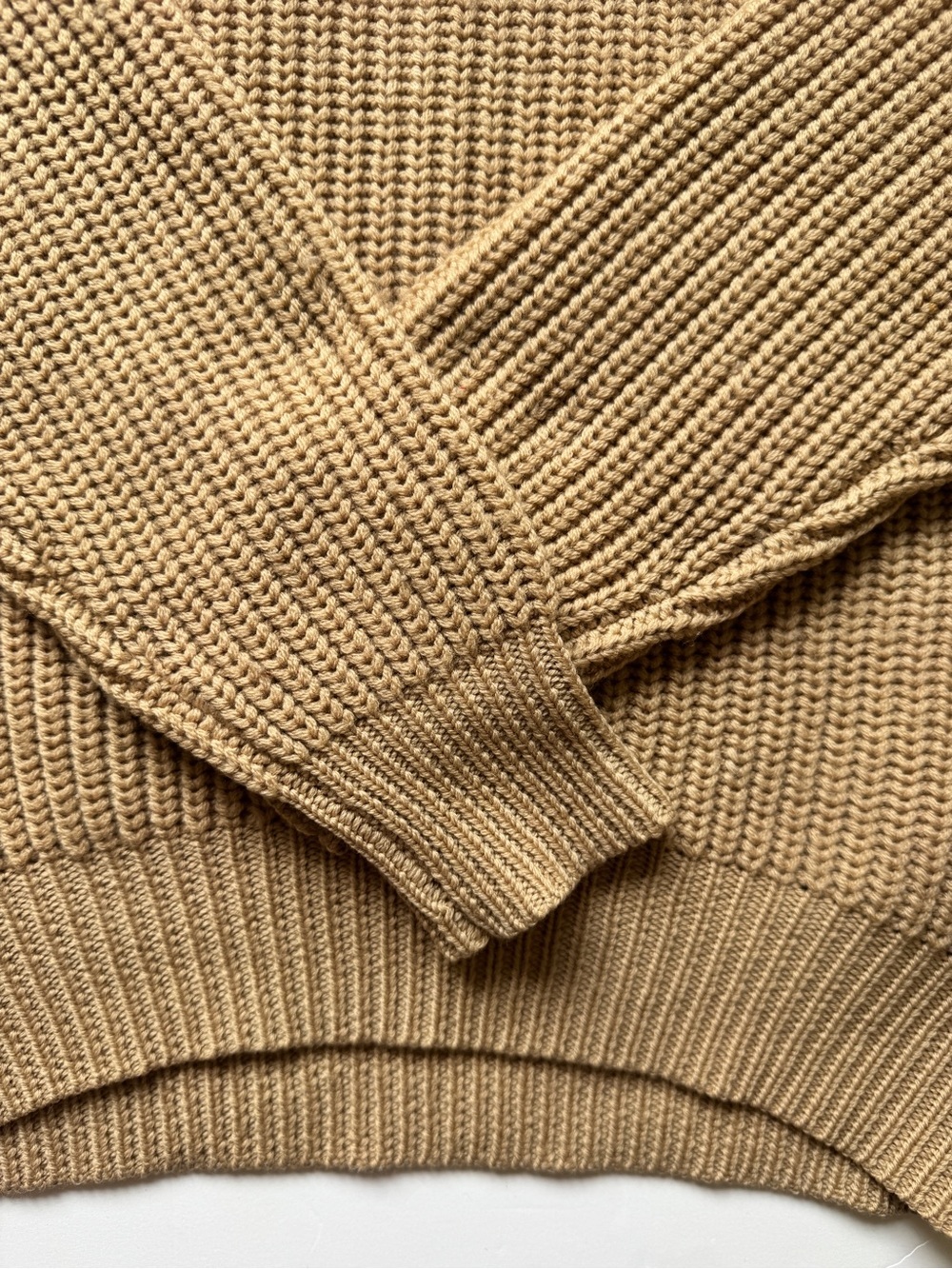 Aritzia Wilfred Montpellier Turtleneck Ribbed Sweater Tan Camel Knit Sz XS - Picture 11 of 12